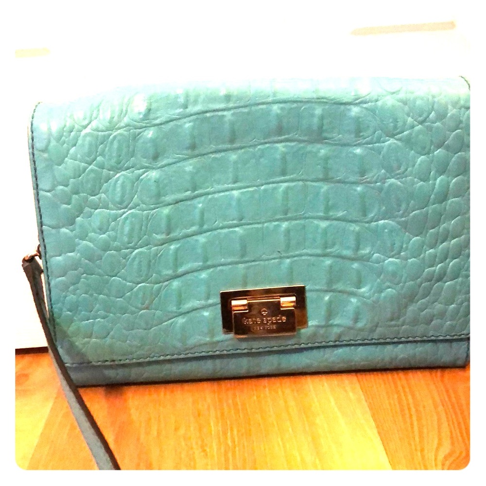 Gorgeous aqua blue kate spade crossbody bag